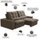 Sofá Retrátil Reclinável Para Sala 3 Lugares 230cm Curie F04 Veludo Marrom Claro - Lyam Decor