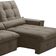 Sofá Retrátil Reclinável Para Sala 3 Lugares 230cm Curie F04 Veludo Marrom Claro - Lyam Decor