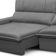 Sofá Retrátil Reclinável Para Sala 3 Lugares 230cm Aisha F04 Veludo Cinza Escuro - Lyam Decor