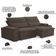 Sofá Retrátil Reclinável Para Sala 3 Lugares 205cm Ricci F04 Veludo Marrom - Lyam Decor