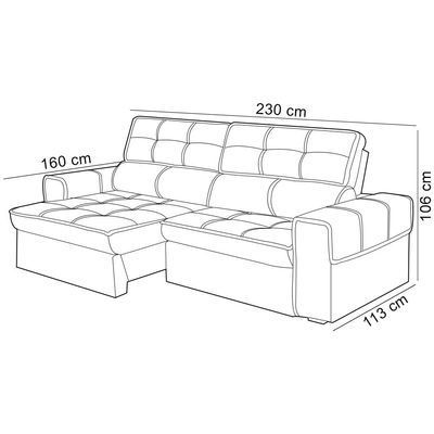 Sofá Retrátil Reclinável Para Sala 3 Lugares 230cm Samir F04 Veludo Marrom Claro - Lyam Decor