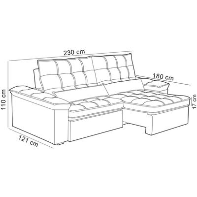 Sofá Retrátil Reclinável Para Sala 3 Lugares 230cm Maresi F04 Veludo Cinza Claro - Lyam Decor