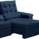 Sofá Retrátil Reclinável Para Sala 3 Lugares 250cm Maresi F04 Veludo Azul - Lyam Decor