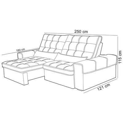 Sofá Retrátil Reclinável Para Sala 3 Lugares 250cm Nebrasca F04 Veludo Bege - Lyam Decor