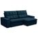 Sofá Retrátil Reclinável Para Sala 3 Lugares 250cm Vincent F04 Veludo Azul - Lyam Decor