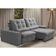 Sofá Retrátil Reclinável Para Sala 3 Lugares 250cm Curie F04 Veludo Cinza Claro - Lyam Decor