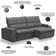 Sofá Retrátil Reclinável Para Sala 4 Lugares 270cm Niels F04 Veludo Cinza Escuro - Lyam Decor