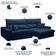 Sofá Retrátil Reclinável Para Sala 3 Lugares 210cm Aisha F04 Veludo Azul - Lyam Decor