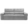 Sofá Retrátil Reclinável Para Sala 3 Lugares 210cm Samir F04 Veludo Cinza Claro - Lyam Decor