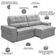 Sofá Retrátil Reclinável Para Sala 3 Lugares 210cm Samir F04 Veludo Cinza Claro - Lyam Decor