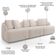 Sofá 4 Lugares Para Sala de Estar Living 294cm Arlo F04 Bouclê Bege - Lyam Decor