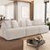 Sofá 4 Lugares Para Sala de Estar Living 294cm Arlo F04 Bouclê Bege - Lyam Decor