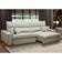 Sofá Retrátil Reclinável Para Sala 3 Lugares 210cm Aisha F04 Veludo Bege - Lyam Decor