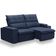 Sofá Retrátil Reclinável Para Sala 3 Lugares 210cm Niels F04 Veludo Azul - Lyam Decor