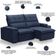 Sofá Retrátil Reclinável Para Sala 3 Lugares 210cm Niels F04 Veludo Azul - Lyam Decor