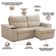 Sofá Retrátil Reclinável 3 Lugares Sala de Estar 210cm Hilst F04 Linho Bege - Lyam Decor