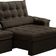 Sofá Retrátil Reclinável Para Sala 4 Lugares 290cm Maresi F04 Veludo Marrom Escuro - Lyam Decor