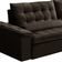 Sofá Retrátil Reclinável Para Sala 4 Lugares 290cm Maresi F04 Veludo Marrom Escuro - Lyam Decor