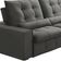 Sofá Retrátil Reclinável Para Sala 3 Lugares 230cm Curie F04 Veludo Cinza Escuro - Lyam Decor