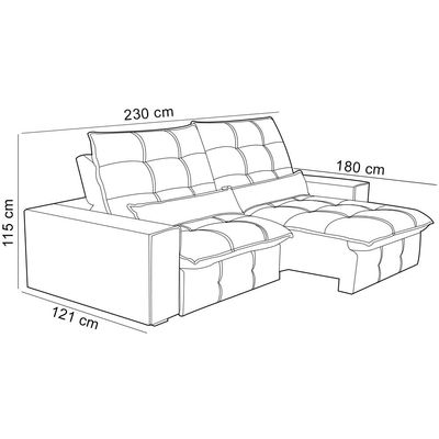 Sofá Retrátil Reclinável Para Sala 3 Lugares 230cm Curie F04 Veludo Cinza Escuro - Lyam Decor