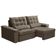 Sofá Retrátil Reclinável Para Sala 3 Lugares 230cm Maresi F04 Veludo Marrom Claro - Lyam Decor