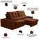Sofá Retrátil Reclinável Para Sala 3 Lugares 230cm Curie F04 Veludo Terracota - Lyam Decor