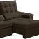Sofá Retrátil Reclinável Para Sala 3 Lugares 230cm Maresi F04 Veludo Marrom Escuro - Lyam Decor