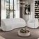 Sofá 4 Lugares Para Sala Living Orgânico 318cm Eron M03 Bouclê Branco - Lyam Decor