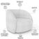 Kit Sofá 4 Lugares Eron 240cm Com Poltrona Giratória Angelina M03 Bouclê Branco - Lyam Decor