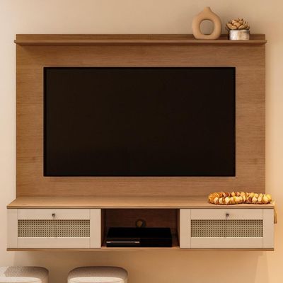 Painel Suspenso Tv 72 Pol 160 Cm 4671 Arly Cinamomo Off White