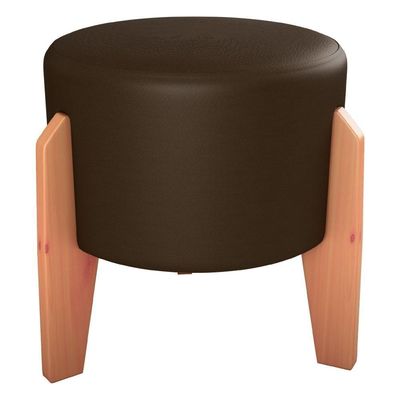 Puff Decorativo Para Sala Luxo 44x44 Cm Corano Milani Store Marrom