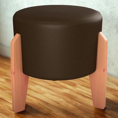 Puff Decorativo Para Sala Luxo 44x44 Cm Corano Milani Store Marrom