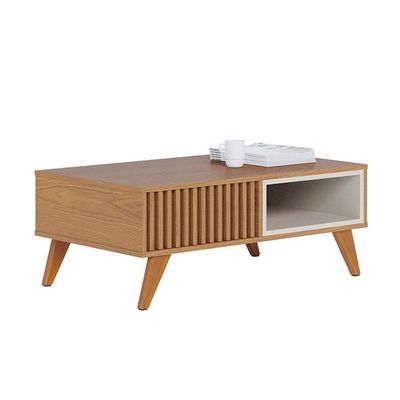 Mesa De Centro Jeri Freijó Off White Com Aparador Para Sala Riviera Off White – Colibri