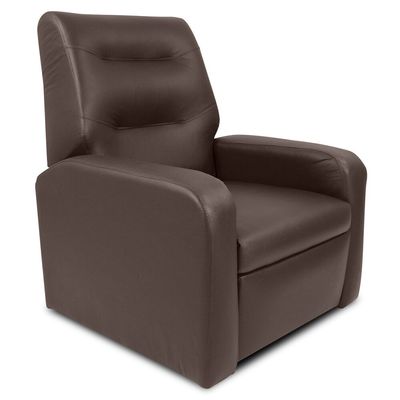 Poltrona Reclinável Classic Material Sintético 2 Posições Matrix Marrom