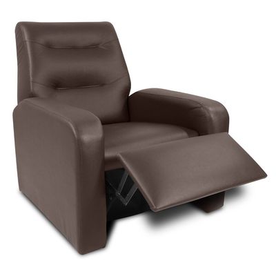 Poltrona Reclinável Classic Material Sintético 2 Posições Matrix Marrom