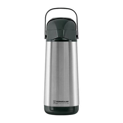 Garrafa Térmica de Pressão 1L Termolar Lumina Premium Prata Prata