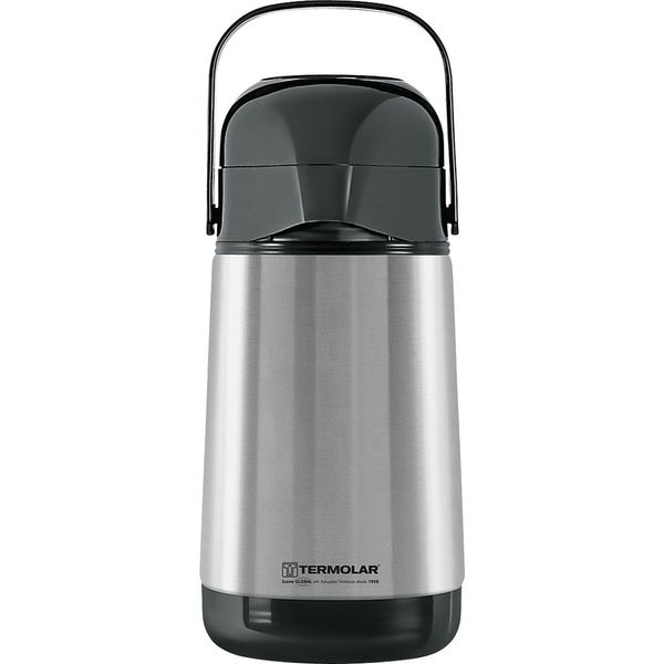 Garrafa Térmica de Pressão 500ml Termolar Lúmina Inox Prata