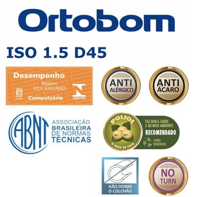 Colchão De Espuma Casal Misto Iso 60 D28 138x188x18cm - 1040406513 - Ortobom Colchao Misto Iso 60 D28 Casal 138x188x18