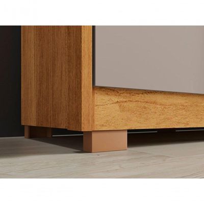 Guarda-roupa Casal Itália 6 Portas 100% Mdf Salleto Cinamomo/off White
