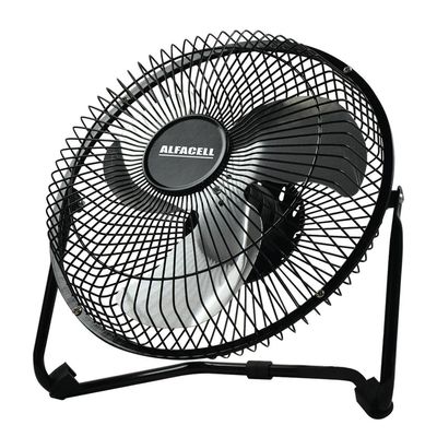 Mini Ventilador de Mesa 24cm 3 Pás Alfacell AL12003 Preto Não se aplica