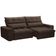 Sofá Retrátil Reclinável Para Sala 3 Lugares 250cm Asaph F04 Veludo Marrom - Lyam Decor