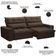 Sofá Retrátil Reclinável Para Sala 3 Lugares 250cm Asaph F04 Veludo Marrom - Lyam Decor