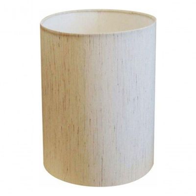 Cúpula Abajur E Luminária Cilíndrica Vivare Cp-7004 ø15x25cm - Bocal Nacional Linho Bege