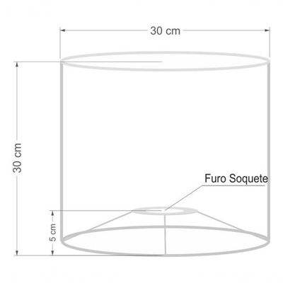 Cúpula Abajur E Luminária Cilíndrica Vivare Cp-7013 ø30x30cm - Bocal Nacional Cáqui
