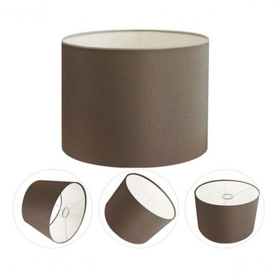 Cúpula Abajur E Luminária Cilíndrica Vivare Cp-7013 ø30x30cm - Bocal Nacional Cáqui