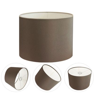 Cúpula Abajur E Luminária Cilíndrica Vivare Cp-7013 ø30x30cm - Bocal Nacional Cáqui