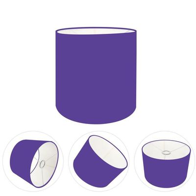 Cúpula Abajur E Luminária Cilíndrica Vivare Cp-7005 ø18x18cm - Bocal Nacional Roxo