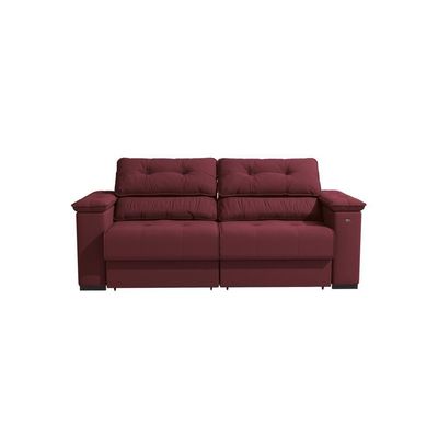 Sofá Cama Kappesberg Stelo Veludo Bordô 230cm