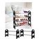 Sapateira Grande Ampliavel 12 Pares Empilhavel Estante Desmontavel 4 Prateleiras Aluminio