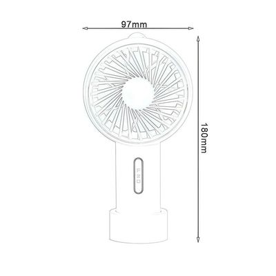 Ventilador Portátil Para Mesa Recarregável Com Base Cor:azul